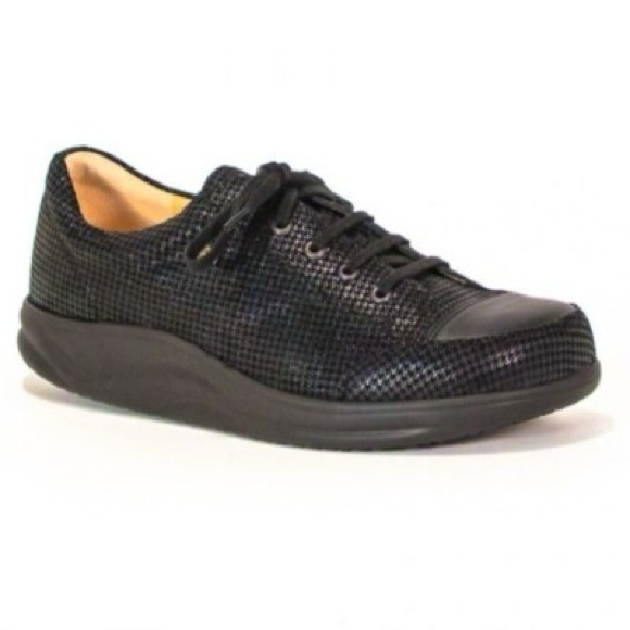 Finn Comfort Women's Ikebukuro Black Print Leather - Picture 1 of 12